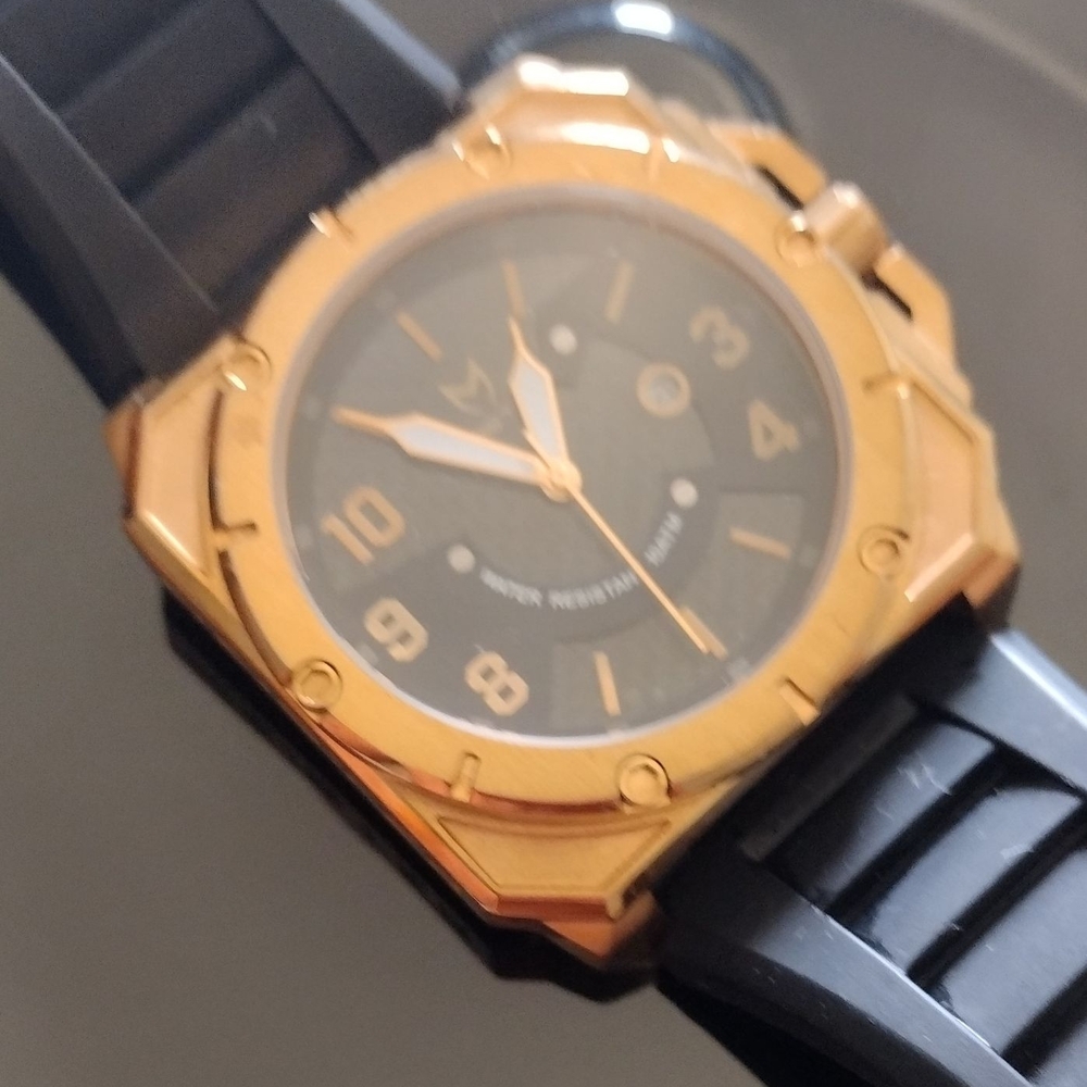 MEISTER Rose Gold and Black Men's Watch
